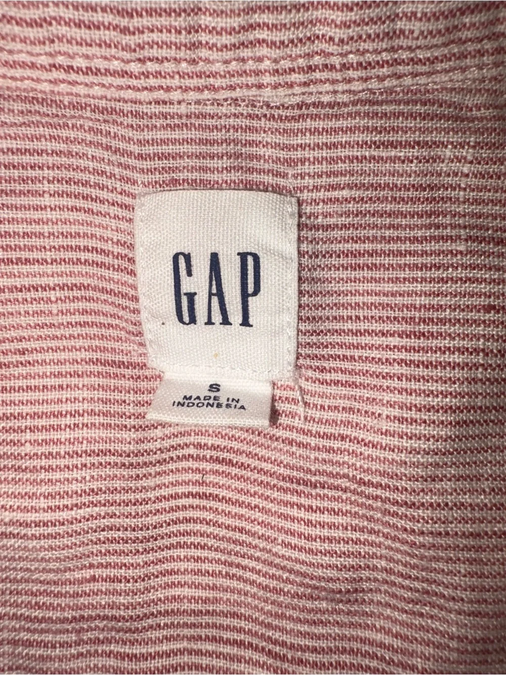GAP striped Linen Pullover Small White and Red Stripe - Picture 3 of 6
